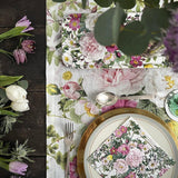 Bordslöpare i linne Rose Flower Garden – Jim Lyngvild