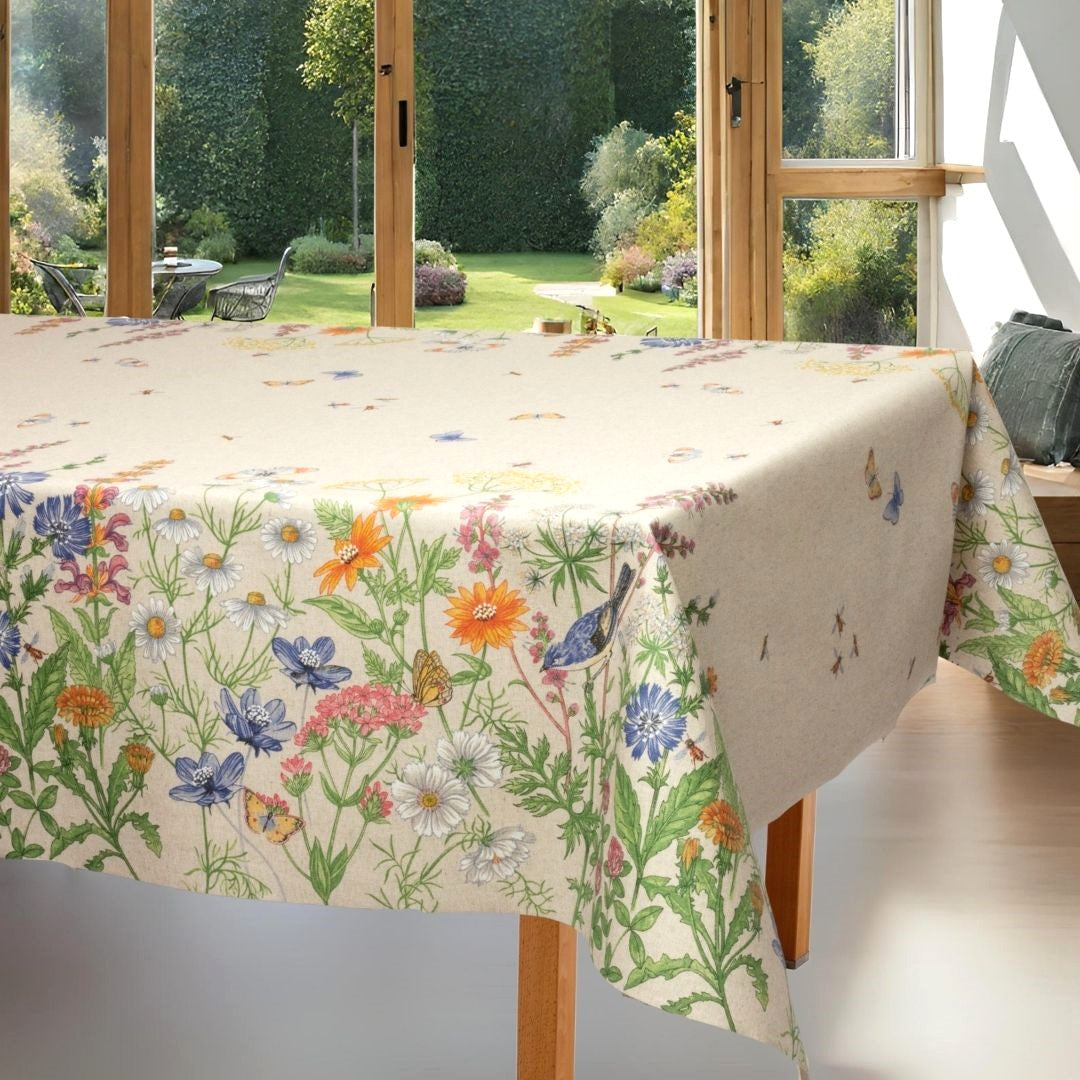 Bordo del Fossato in Piena Fioritura – Textilvaxduk med vägkant i full blom