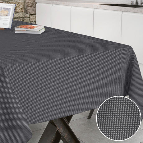 Brocos Carbon - Jacquardvävd textilvaxduk med glidskydd, 160 cm bred