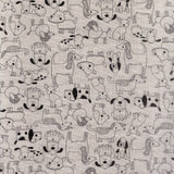 Cani Divertenti e Carini - Textilvaxduk med söta och roliga hundar, närbild