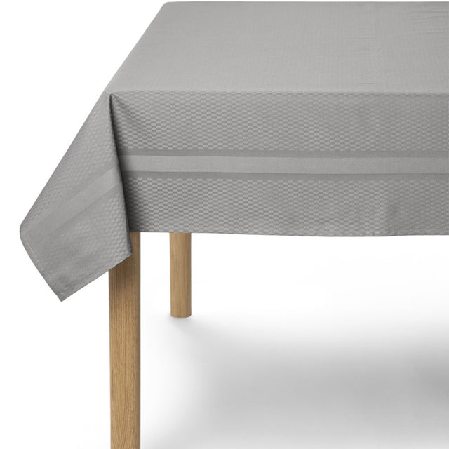 Compliments Damastduk Tile, Silver Grey - 150 x 350 cm