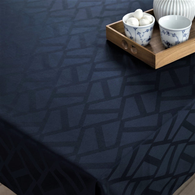 Compliments Ice Damastduk, blå - 160 x 370 cm