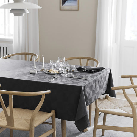 Compliments Wind Damastduk, grå - 140 x 180 cm