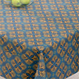 Coumba Petrol - Textilvaxduk med vackert motiv - 155 cm bred