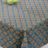 Coumba Petrol - Textilvaxduk med vackert motiv - 155 cm bred