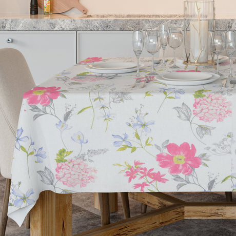 Crocus textilvaxduk med vackra blommor – 100 % linne