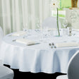 Gastro Ø 220 cm, rund duk 100 % polyester vit