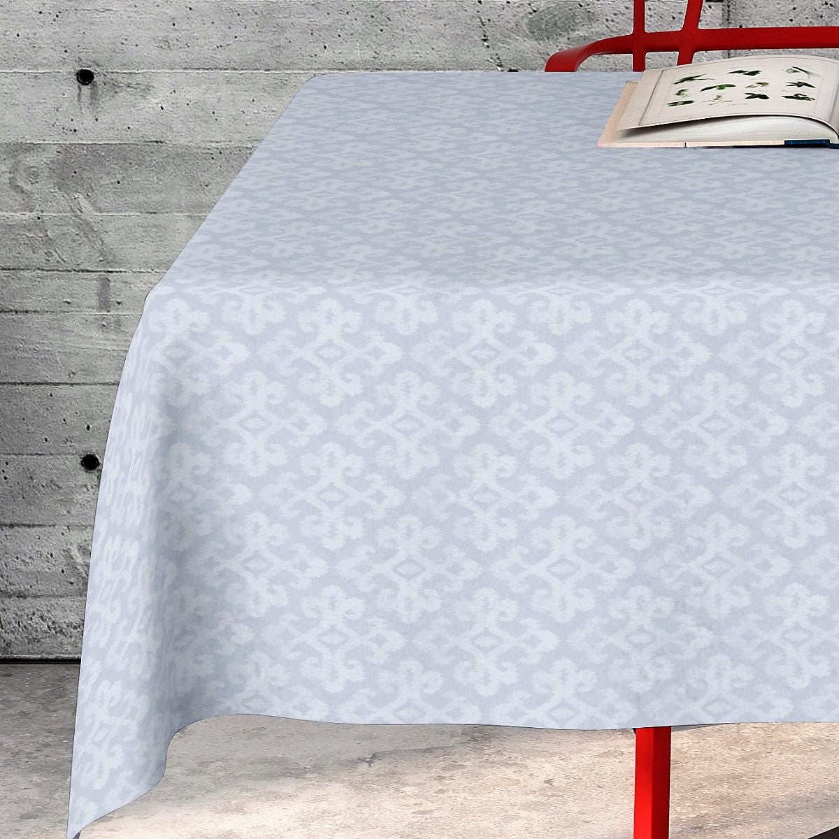 Daumier Blanco, jacquardvävd textilvaxduk, 160 cm bred