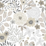 Divine Luxury, Natur - Vaxduk med blommor och blad närbild
