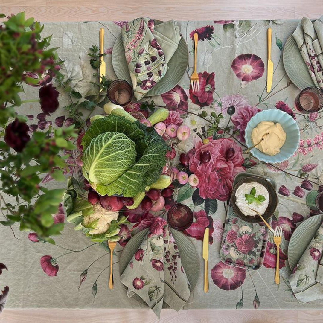 Linneduk Blossom Garden 145 x 220 cm – Jim Lyngvild