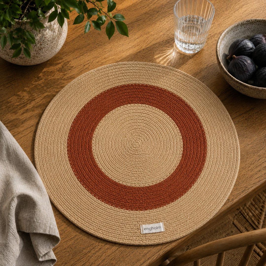 Engholm Thor rund bordstablett Rost/Camel – Liten cirkel – Ø40 cm