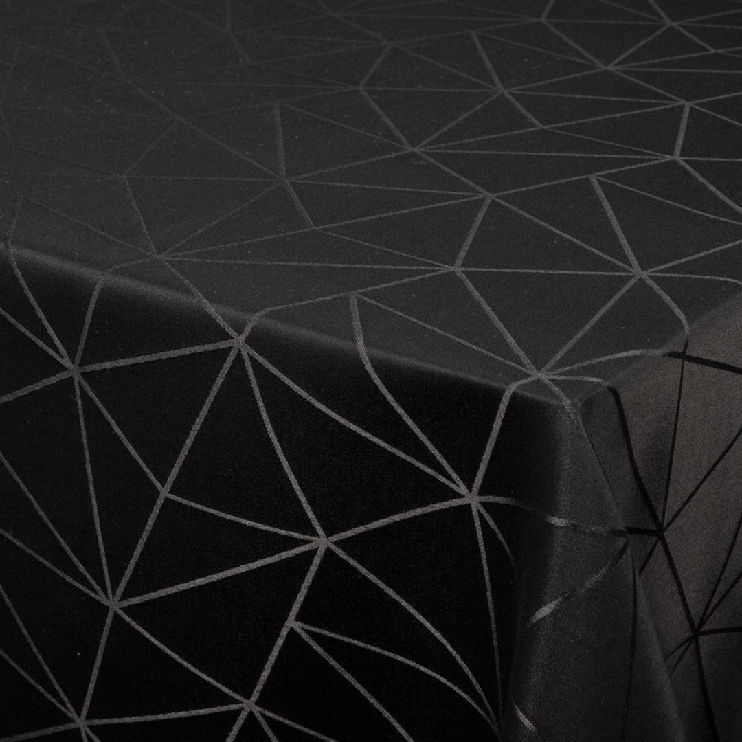 Engholm Tilde damastduk, Svart - 140 x 320 cm