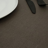 Enfärgad Antracit - textilvaxduk i 100 % linne - 140 cm bred