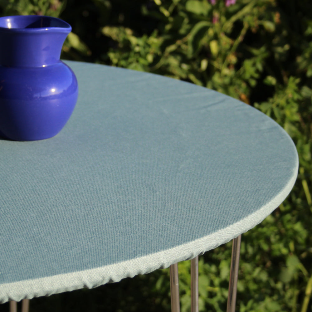 Enfärgad textilvaxduk opal - Rund textilvaxduk med resårkant - För bord Ø 60 - Ø 170 cm