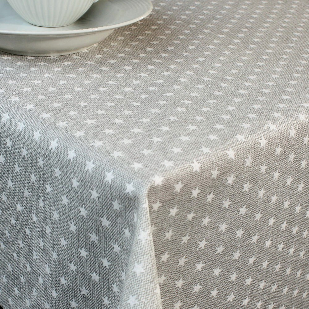 Ensor  grå Textilvaxduk, 180 cm bred