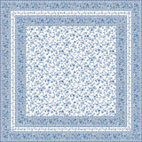 Fleurs Des Champs Blå/vit - Rektangulär provenceduk 160 x 300 cm, motiv