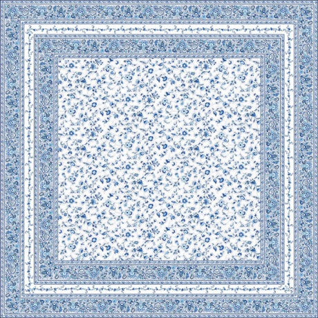 Fleurs Des Champs Blå/vit - Rektangulär provenceduk 160 x 300 cm, motiv