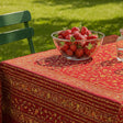 Fleurs Des Champs Röd - Rektangulär provenceduk 160 x 300 cm