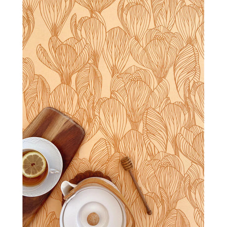 Flora Golden - Notes by Susanne Schjerning - textilvaxduk med glidskydd