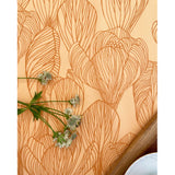 Flora Golden - Notes by Susanne Schjerning - textilvaxduk med glidskydd