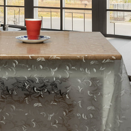 Florence Clear – Transparent vaxduk med elegant bladmönster