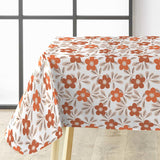 Flory Orange - Fin vaxduk med blommor i varma färger