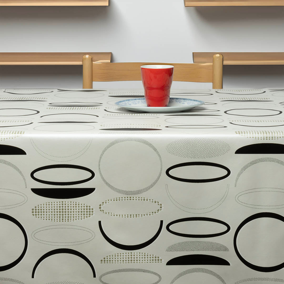 Grafiskt Lug – Vaxduk med grafiska cirklar, mönster