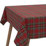 Julbordsduk Tartan Röd  - Klassisk textilduk med skotska rötter på bordet