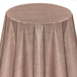 Rund duk Ett Ikoniskt Design Taupe - Vaxduk med hessian-look och lätt präglad yta