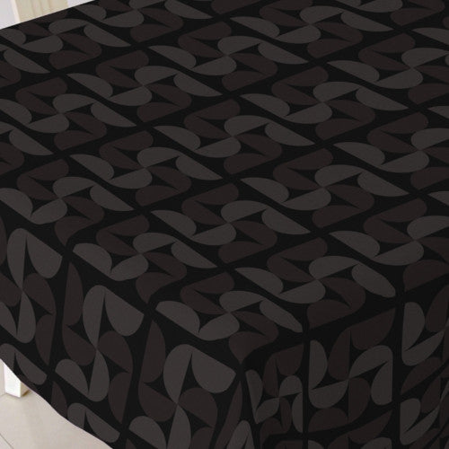 Jaba - Jacquardvävd textilvaxduk, svart/choco