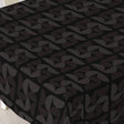 Jaba - Jacquardvävd textilvaxduk, svart/choco