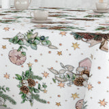 Jul och Frost - Julbordsduk med motiv från vinterlandet n¨rbild