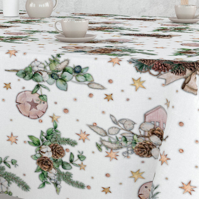 Jul och Frost - Julbordsduk med motiv från vinterlandet n¨rbild