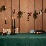 Juna Julduk Natale, snygg grön damastduk - 150 cm x 220 cm hörn bild