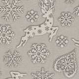 Julvaxduk Reindeer - med snöflingor, hjärtan och renar
