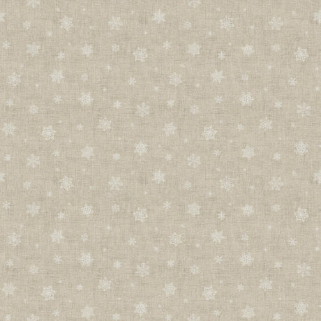 Snowflake Nature - Vinter vaxduk i linne-look med vackra iskristaller och stjärnor