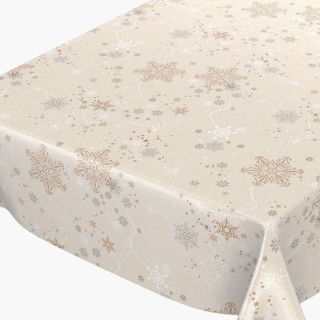 Julvaxduk Stjärfall beige på bordet
