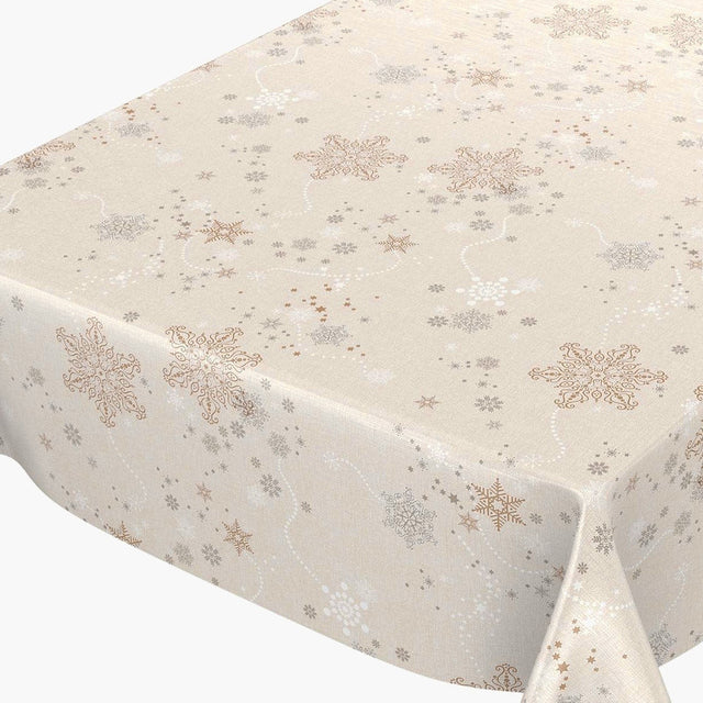 Julvaxduk Stjärfall beige på bordet