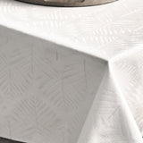 Juna Lea Vit Jacquard Damastduk – 150 x 220 cm