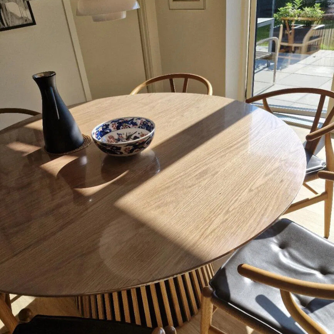 Klar plast - Rund genomskinlig vaxduk med resår