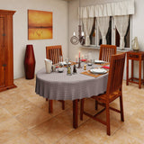 Klassiska rutor – Vaxduk i ljus taupe, miljöbild