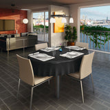 Klassiska rutor – Vaxduk i mörk antracit, miljöbild