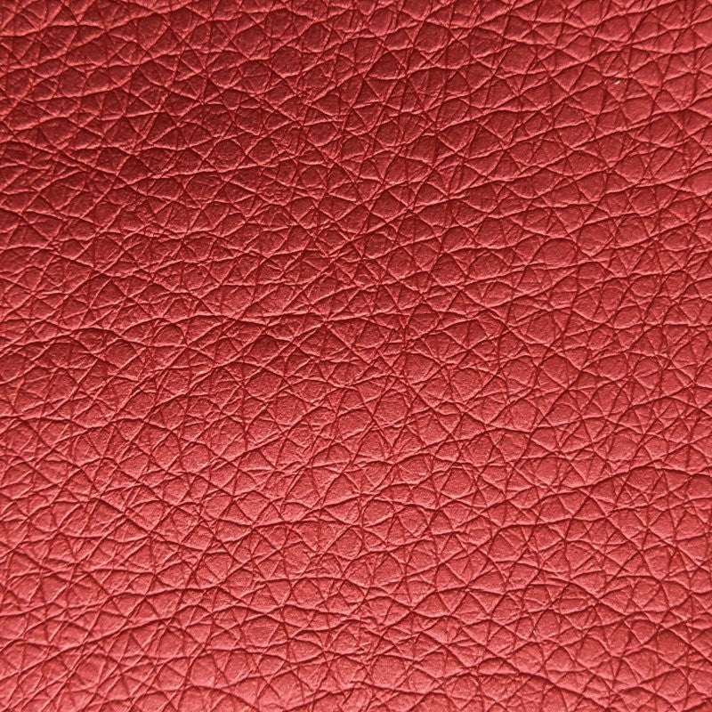 Konstläder utan handskuren kant - Ekokuir Brillant - Imiterat läder, 0,8 mm/140 cm - Röd/koppar