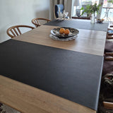 Konstläder Noblessa bordslöpare - Extra kraftig Dinner 4 two - 50 x 140 cm - Svart