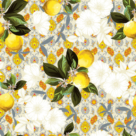 Lemon Siena – Vaxduk med citroner och italienskt mönster
