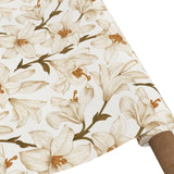 Liljor vit/beige - textilduk med blommor och glidskydd
