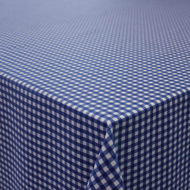 Patinir, rutig textilvaxduk blå/vit - 160 cm bred
