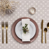 Lino Dot - Textilvaxduk med prickar i linnelook