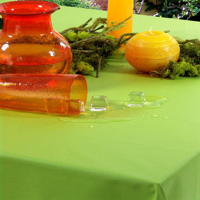 Lino 140 cm - enfärgad textilvaxduk i linne/bomull - Grön