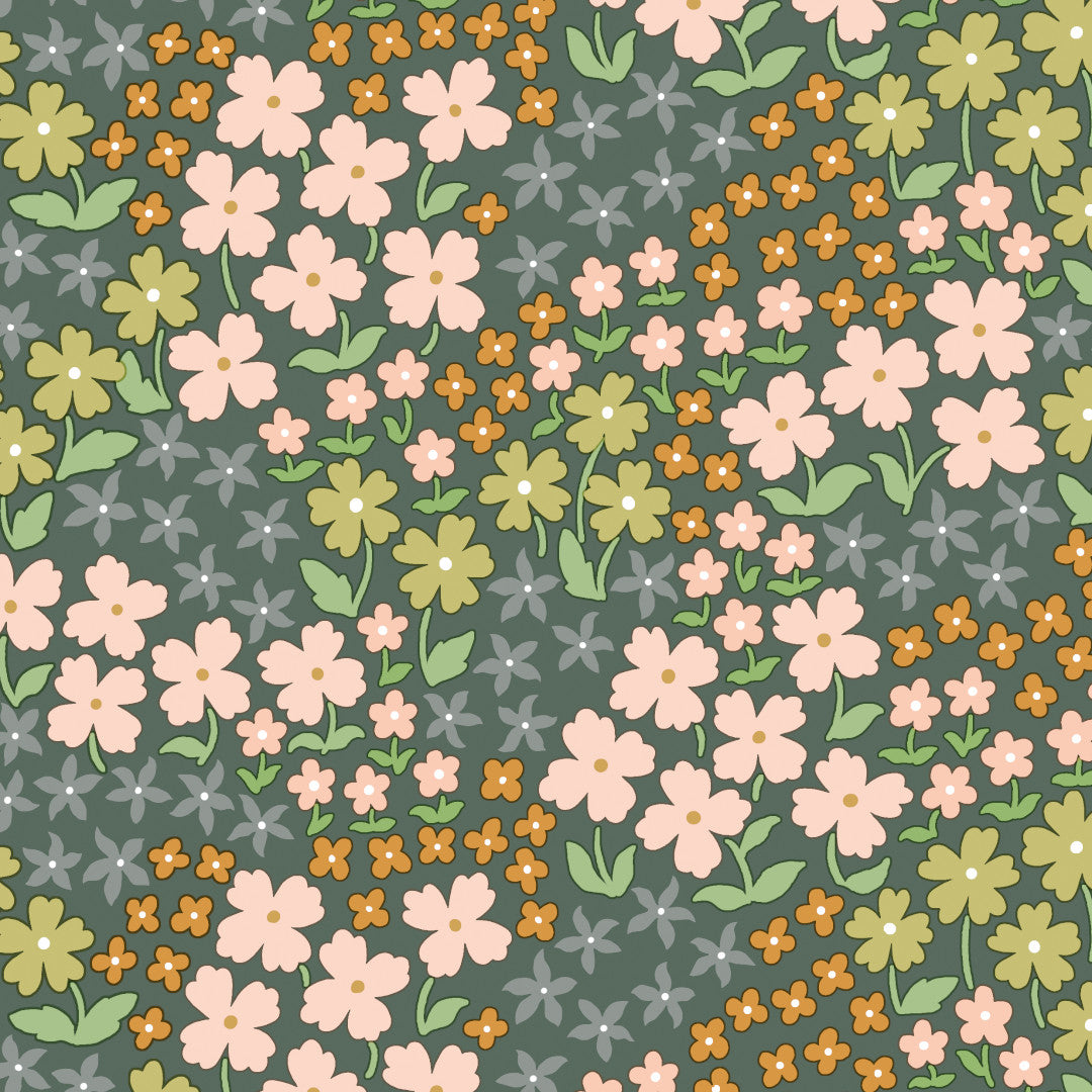 Butterflys Buffet Hunter - Lola vaxduk med fantastiska blommor